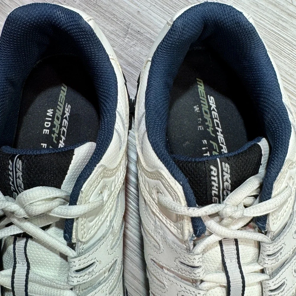 Skechers‎ Energy Afterburn Shoes Mens 12 Extra Wide White Training Walking 50127